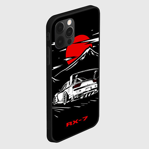 Чехол iPhone 12 Pro Max Мазда RX - 7 JDM Style / 3D-Черный – фото 2