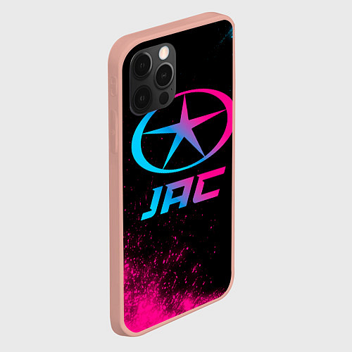 Чехол iPhone 12 Pro Max JAC - neon gradient / 3D-Светло-розовый – фото 2