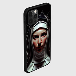 Чехол для iPhone 12 Pro Max Нейросеть: монахиня, цвет: 3D-черный — фото 2
