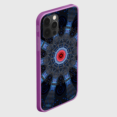Чехол iPhone 12 Pro Max Сайфай технология / 3D-Сиреневый – фото 2