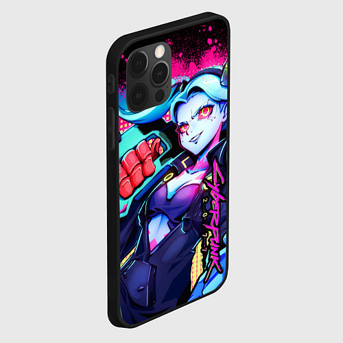 Чехол iPhone 12 Pro Max Ребекка Киберпанк / 3D-Черный – фото 2