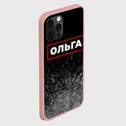 Чехол для iPhone 12 Pro Max Ольга - в красной рамке на темном, цвет: 3D-светло-розовый — фото 2