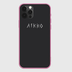Чехол для iPhone 12 Pro Max Aikko надпись, цвет: 3D-малиновый