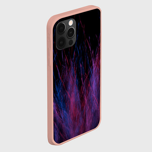 Чехол iPhone 12 Pro Max Абстрактный мех / 3D-Светло-розовый – фото 2