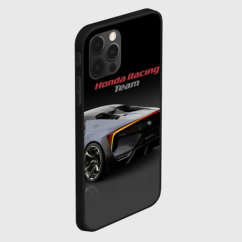 Чехол iPhone 12 Pro Max Honda Racing Team - Japan / 3D-Черный – фото 2