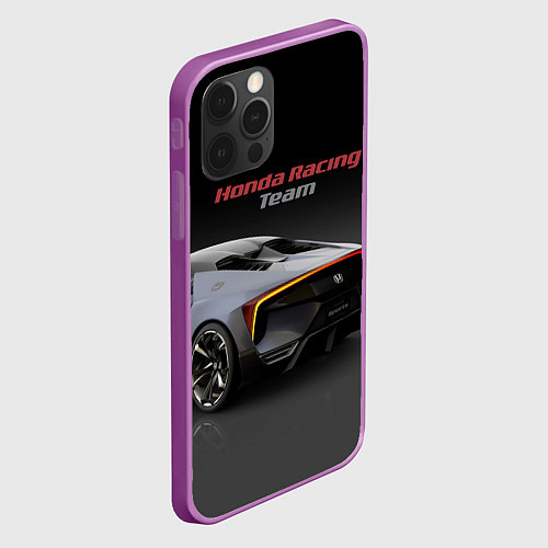 Чехол iPhone 12 Pro Max Honda Racing Team - Japan / 3D-Сиреневый – фото 2