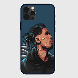 Чехол для iPhone 12 Pro Max Мулат-киберпанк, цвет: 3D-черный