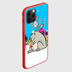 Чехол для iPhone 12 Pro Max Большой кролик 2023, цвет: 3D-красный — фото 2
