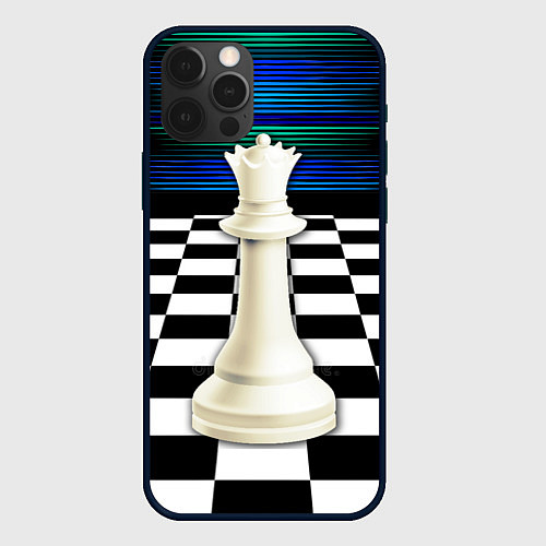 Чехол iPhone 12 Pro Max Белая королева / 3D-Черный – фото 1