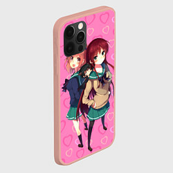 Чехол для iPhone 12 Pro Max Повелитель тьмы на подработке - Эми и Сасаки, цвет: 3D-светло-розовый — фото 2