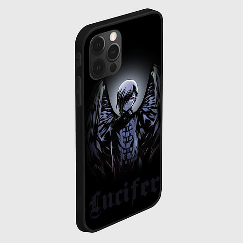 Чехол iPhone 12 Pro Max Повелитель тьмы на подработке - Падший ангел Люциф / 3D-Черный – фото 2