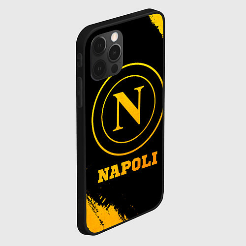 Чехол iPhone 12 Pro Max Napoli - gold gradient / 3D-Черный – фото 2