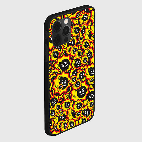 Чехол iPhone 12 Pro Max Serious Sam logo pattern / 3D-Черный – фото 2
