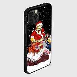 Чехол для iPhone 12 Pro Max Симпсоны новогодний, цвет: 3D-черный — фото 2