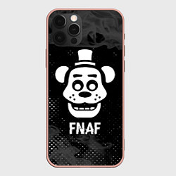 Чехол для iPhone 12 Pro Max FNAF glitch на темном фоне, цвет: 3D-светло-розовый