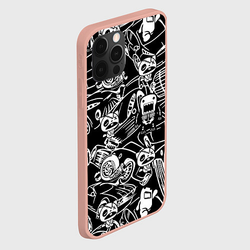 Чехол iPhone 12 Pro Max JDM Pattern / 3D-Светло-розовый – фото 2
