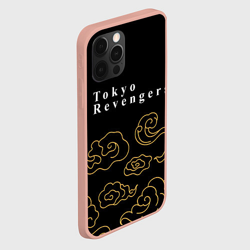 Чехол iPhone 12 Pro Max Tokyo Revengers anime clouds / 3D-Светло-розовый – фото 2