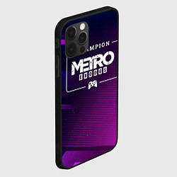 Чехол для iPhone 12 Pro Max Metro Exodus gaming champion: рамка с лого и джойс, цвет: 3D-черный — фото 2