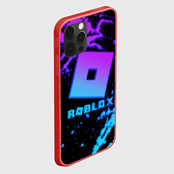 Чехол для iPhone 12 Pro Max Roblox logo neon gradient, цвет: 3D-красный — фото 2