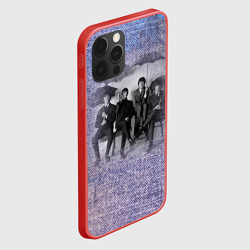 Чехол iPhone 12 Pro Max The Beatles - Liverpool - England / 3D-Красный – фото 2