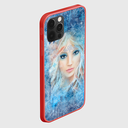 Чехол iPhone 12 Pro Max Снежная королева / 3D-Красный – фото 2