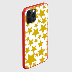 Чехол для iPhone 12 Pro Max Жёлтые звезды, цвет: 3D-красный — фото 2