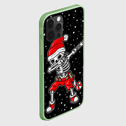 Чехол для iPhone 12 Pro Max Dab новогодний скелет, цвет: 3D-салатовый — фото 2