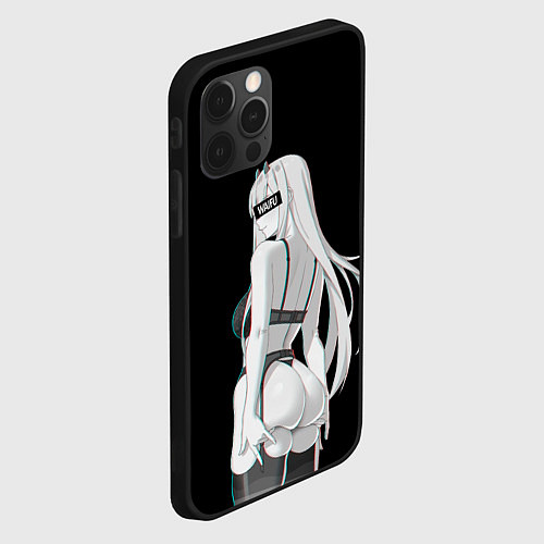 Чехол iPhone 12 Pro Max Waifu Zero Two / 3D-Черный – фото 2