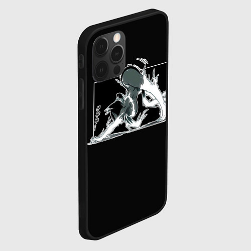 Чехол iPhone 12 Pro Max Шихоин Йоруичи неко / 3D-Черный – фото 2