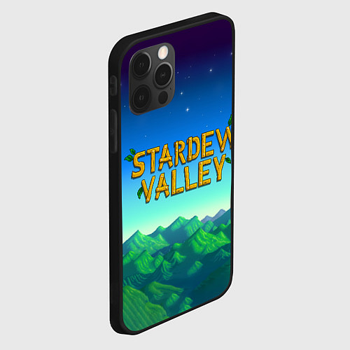 Чехол iPhone 12 Pro Max Горы Stardew Valley / 3D-Черный – фото 2