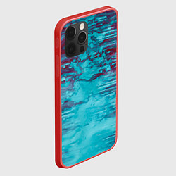Чехол для iPhone 12 Pro Max Светло-синие и красные краски, цвет: 3D-красный — фото 2