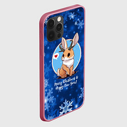Чехол для iPhone 12 Pro Max Кролик - символ нового года, цвет: 3D-малиновый — фото 2