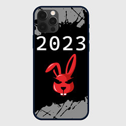 Чехол для iPhone 12 Pro Max НГ Кролик суровый, цвет: 3D-черный