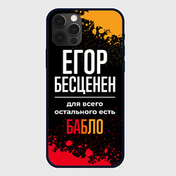 Чехол для iPhone 12 Pro Max Егор бесценен, а для всего остального есть деньги, цвет: 3D-черный