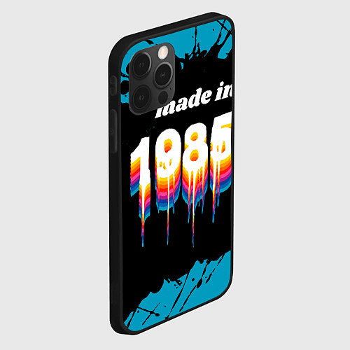 Чехол iPhone 12 Pro Max Made in 1985: liquid art / 3D-Черный – фото 2