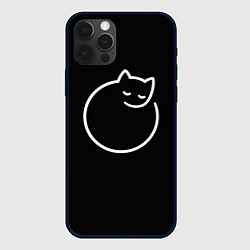 Чехол iPhone 12 Pro Max Минималистичный круглый кот