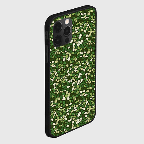 Чехол iPhone 12 Pro Max Милитари камни / 3D-Черный – фото 2
