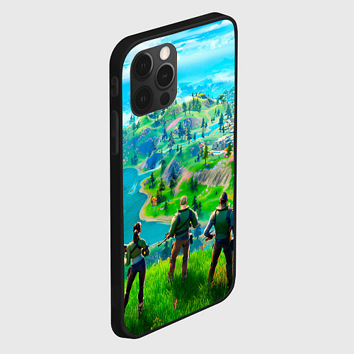 Чехол iPhone 12 Pro Max Фортнайт / 3D-Черный – фото 2