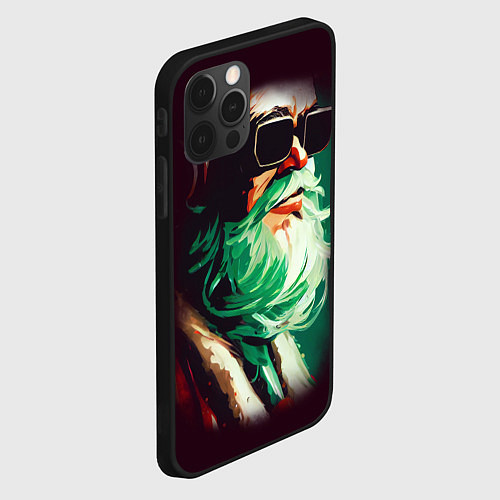 Чехол iPhone 12 Pro Max DJ Santa / 3D-Черный – фото 2