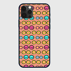 Чехол для iPhone 12 Pro Max Поп арт очки с глазами, цвет: 3D-черный