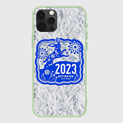 Чехол для iPhone 12 Pro Max Happy New Year - 2023, цвет: 3D-салатовый