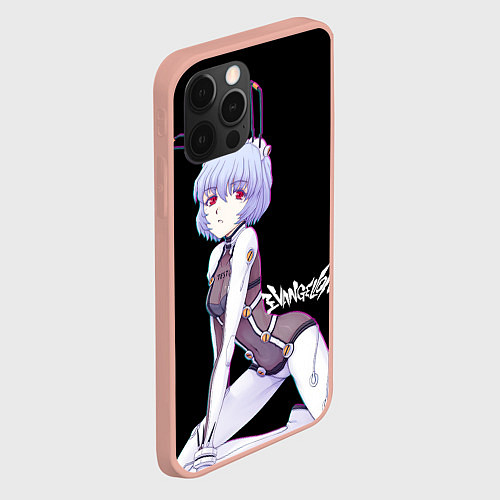 Чехол iPhone 12 Pro Max Evangelion Рей Айанами / 3D-Светло-розовый – фото 2