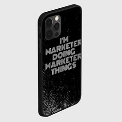 Чехол для iPhone 12 Pro Max Im marketer doing marketer things: на темном, цвет: 3D-черный — фото 2