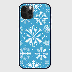 Чехол для iPhone 12 Pro Max Snow in blue, цвет: 3D-черный