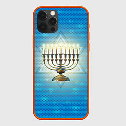 Чехол для iPhone 12 Pro Max Ханука праздник света, цвет: 3D-красный
