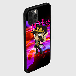 Чехол для iPhone 12 Pro Max Дзётаро Кудзё - character cartoon, цвет: 3D-черный — фото 2