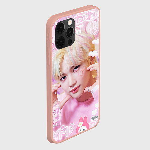 Чехол iPhone 12 Pro Max Felix anime / 3D-Светло-розовый – фото 2