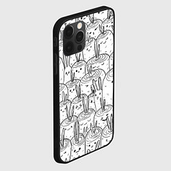 Чехол для iPhone 12 Pro Max Раскраска кролики в морковном поле, цвет: 3D-черный — фото 2