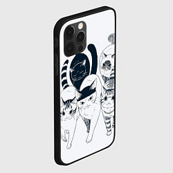Чехол для iPhone 12 Pro Max Любопытные кошки, цвет: 3D-черный — фото 2