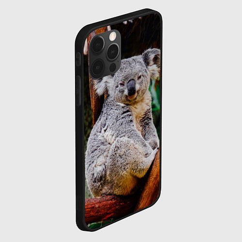 Чехол iPhone 12 Pro Max Очень уставшая коала / 3D-Черный – фото 2
